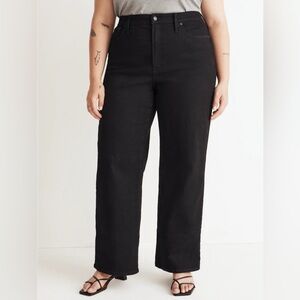Madewell The Curvy Perfect Vintage Wide-Leg Jeans Women's 26W Black NWT Classic